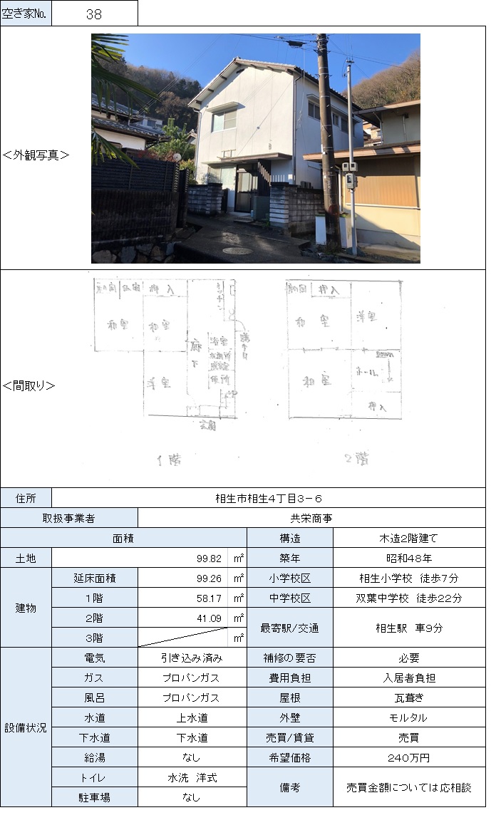 空き家物件情報（38）の画像