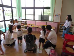 ちゅうおうまつり　射的の様子