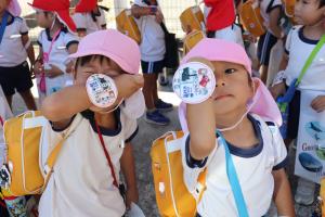 3歳児がシールラリーを完成したところ