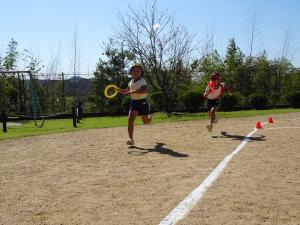 リレーをしているところ