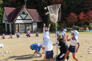 玉入れをしているところ