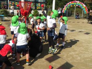 玉入れをしている様子