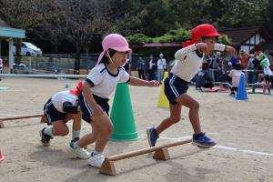 異年齢競技をしているところ