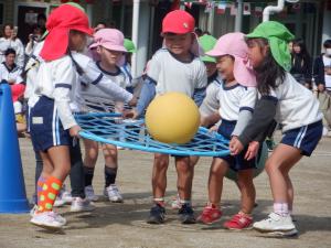 異年齢競技をしているところ