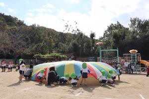 パラバルーンをしているところ