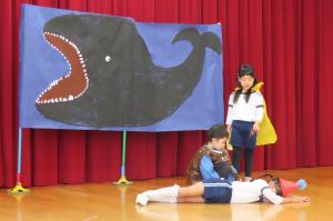 ピノキオの劇遊びをしているところ