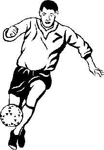 サッカーをする人のイラスト