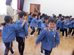 ジャンケン列車をしているところ