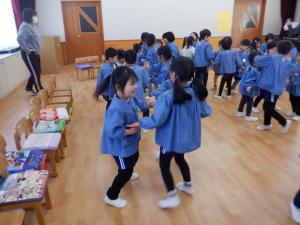 ダンスをしているところ