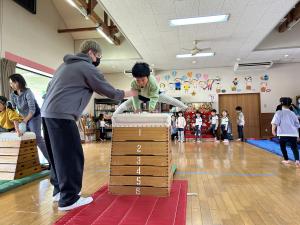 幼稚園で6段の跳び箱が跳べた写真