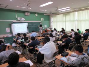参観日をしている様子
