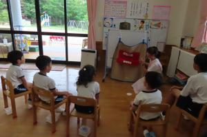 歯科教室を受けているところ