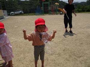 シャボン玉の写真