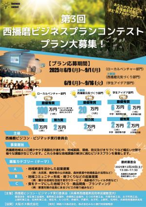第3回 西播磨ビジネスプランコンテストのお知らせ